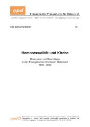 Homosexualität und Kirche - Evangelische Kirche in Österreich