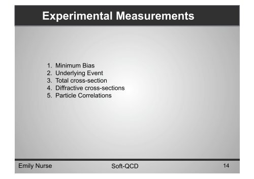 What is soft-QCD? - High Energy Physics