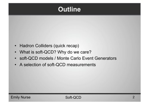 What is soft-QCD? - High Energy Physics
