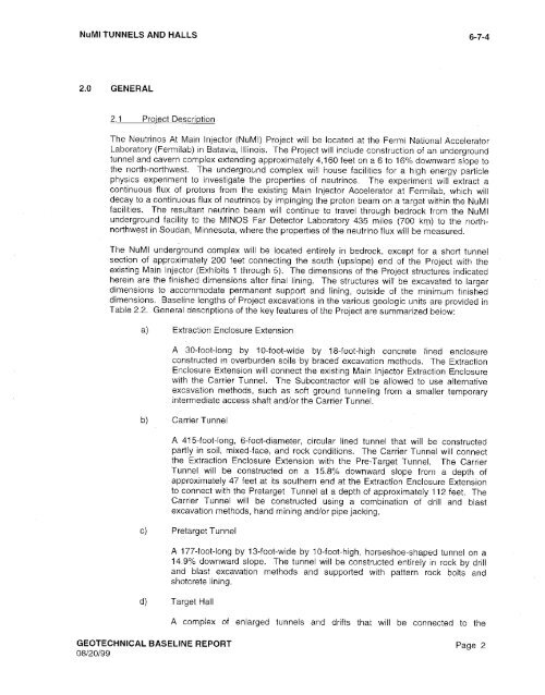 Geotechnical Baseline Report.pdf - High Energy Physics