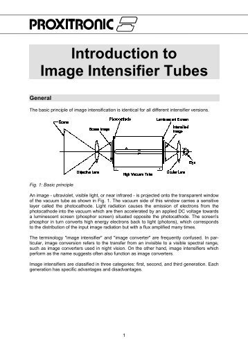 Introduction to Image Intensifier Tubes - High Energy Physics
