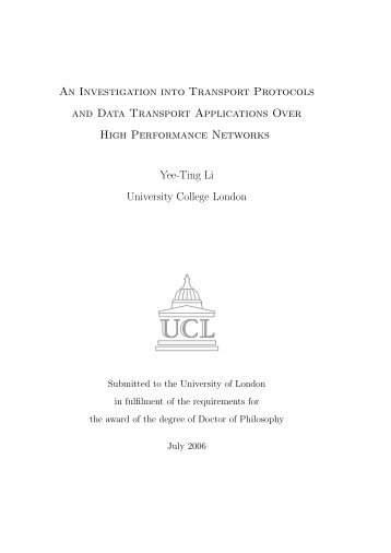 An Investigation into Transport Protocols and Data Transport ...