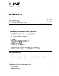 Safety data sheet - BASF Construction Chemicals Pacific