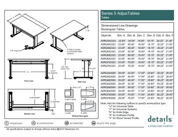 Dimensioned - Steelcase