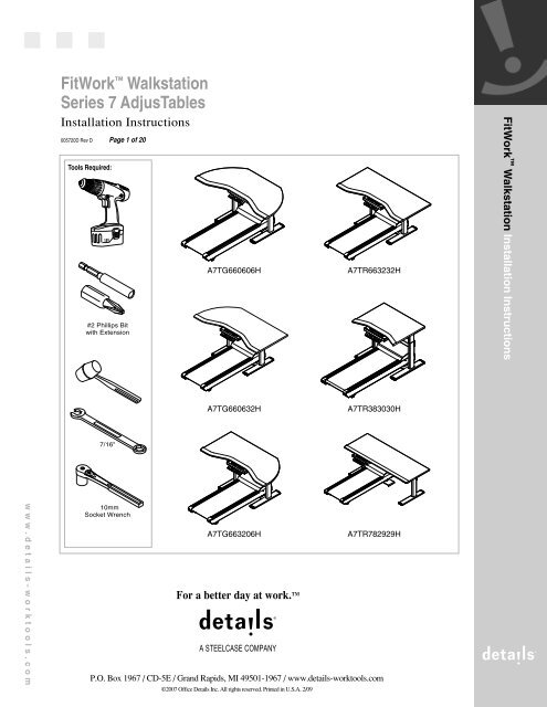 Series 7 AdjusTables FitWork™ Walkstation - Steelcase