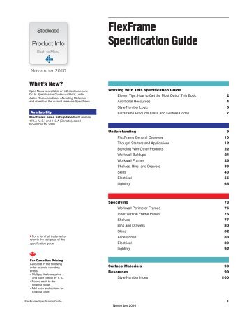 FlexFrame Specification Guide - Steelcase