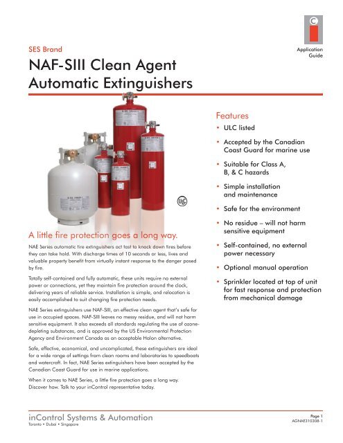 Naf Automatic Extinguishers Steel Fire Equipment