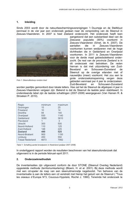 Inventarisatierapport 2011 - STeenuil Overleg NEderland