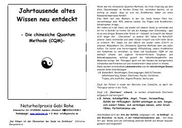 Die Chinesische Quantum Methode - CQM (PDF-Datei)