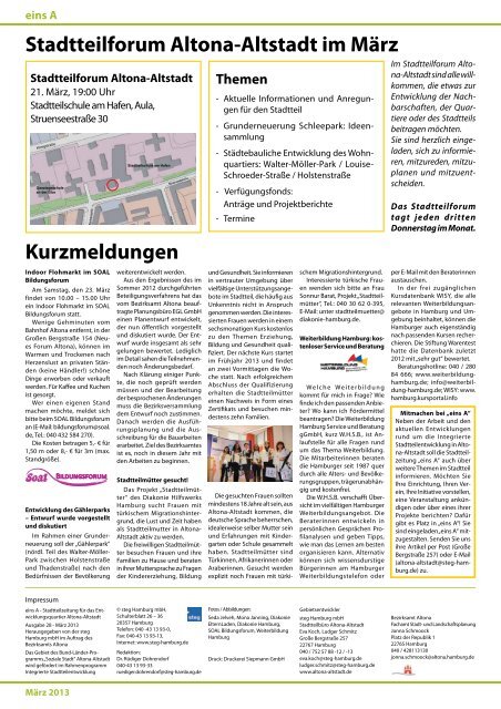 Stadtteilzeitung Ausgabe 28, März 2013 - Entwicklungsquartier ...