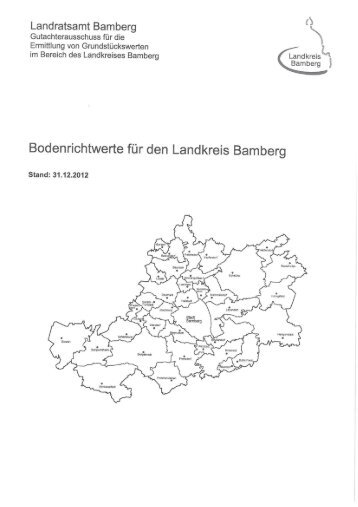 Bodenrichtwerte für den Landkreis Bamberg (Stand: 31.12.2012)