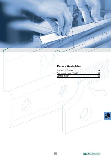 189 Messer / Wendeplatten - Stehle