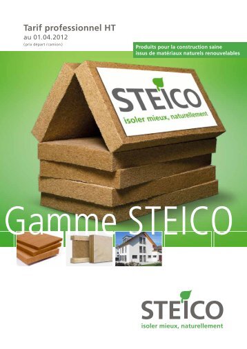 Tarif professionnel HT - Steico