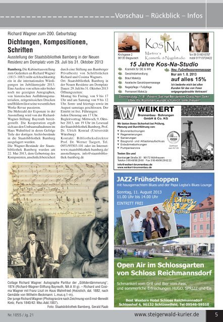 Ausgabe 1055 - Steigerwald-Kurier