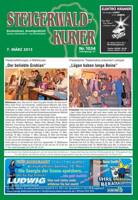 Ausgabe 1034 Steigerwald Kurier