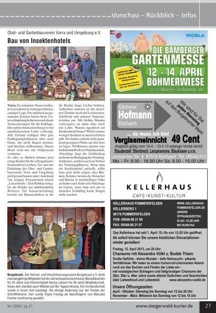 Ausgabe 1039 - Steigerwald-Kurier