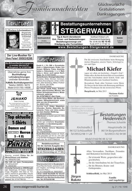 Ausgabe 1048 - Steigerwald-Kurier