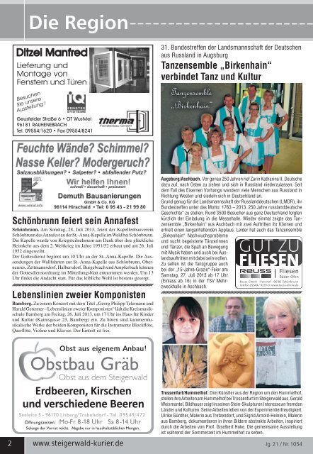 Ausgabe 1054 - Steigerwald-Kurier