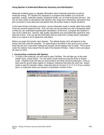 Printables Predicting Molecular Geometry And Hybridization Worksheet Answers gage chm 1010 worksheet for molecular geometry using spartan to understand and hybridization