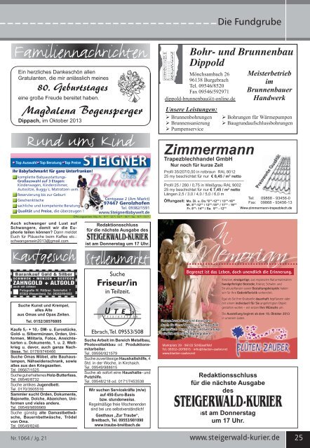 Ausgabe 1064 - Steigerwald-Kurier