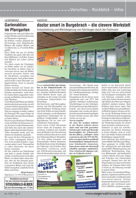 Ausgabe 1035 - Steigerwald-Kurier