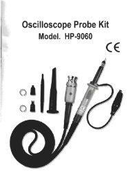 Page 1 Oscilloscope Probe Kit lCâ¬ Model. HP-9060 Page 2 ...