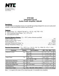 NTE1465 Integrated Circuit Audio Power Amplifier, 500mW