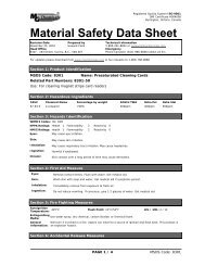 MSDS - Material Safety Data Sheet - Circuit Specialists Inc