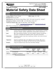 View MSDS - Material Safety Data Sheet - Circuit Specialists Inc