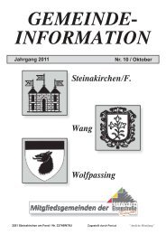 Mitgliedsgemeinden der - Marktgemeinde Steinakirchen am Forst