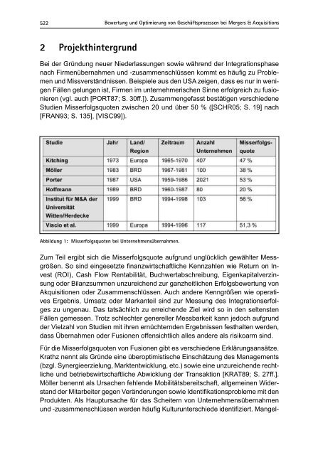 Bewertung und Optimierung von GeschÃ¤ftsprozessen bei Mergers ...