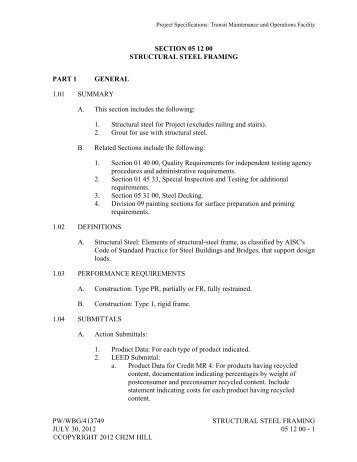 05 12 00 Structural Steel Framing.pdf - Milestone Construction ...