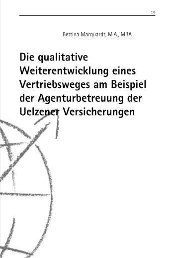 Die qualitative Weiterentwicklung eines Vertriebsweges am Beispiel ...