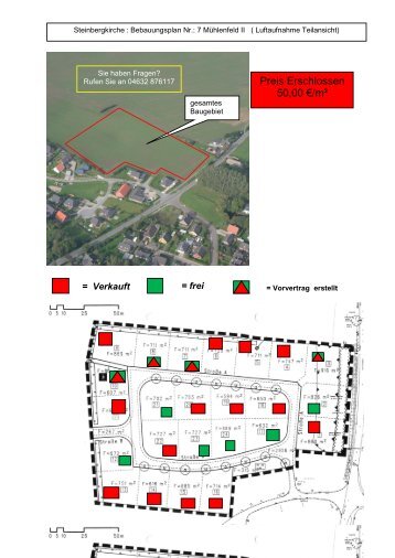 Lageplan von Steinbergkirche und Baugebiet MÃ¼hlenfeld
