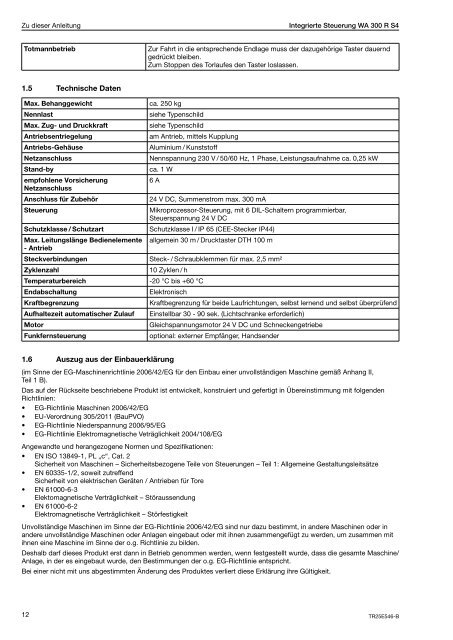 Industrie Wellenantrieb WA300RS4 335R - Steinau