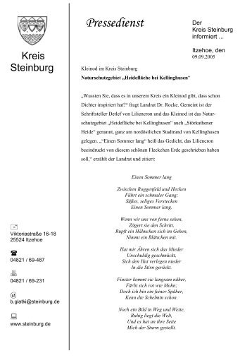 Naturschutzgebiet "Heideflächen bei Kellinghusen" - Kreis Steinburg