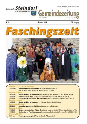 Nr. 1 Februar 2014 27. Jahrgang Prinzenpaare aus Bodensdorf