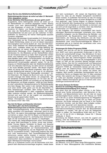 www.Steinenbronn.de Amtsblatt der Gemeinde Steinenbronn ...