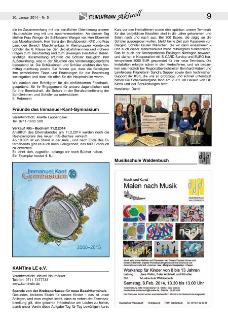 www.Steinenbronn.de Amtsblatt der Gemeinde Steinenbronn ...