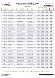 Le classement 2012 - Course de cote info