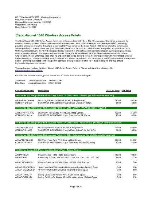 Ms It Hardware Epl 3658