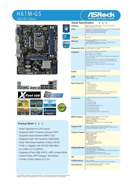 H61 clearance motherboard asrock
