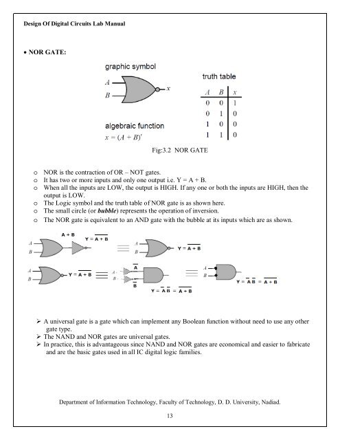 Design Of Digital Circuits - Dharmsinh Desai University