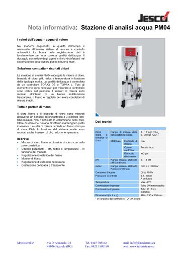 Manuale operativo (IT) - idrosistemi srl