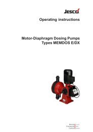 Motor-Diaphragm Dosing Pumps Types MEMDOS E/DX Operating ...