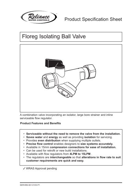 Floreg Isolating Ball Valve - Heatweb