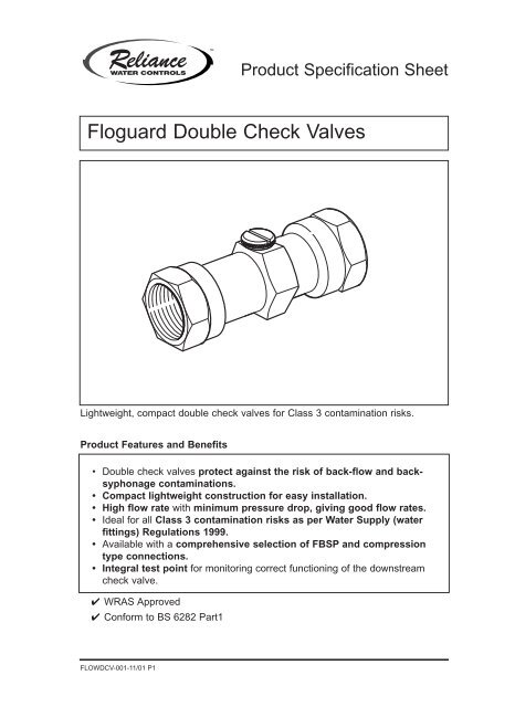Floguard Double Check Valves