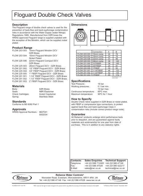 Floguard Double Check Valves - LUCKINSlive