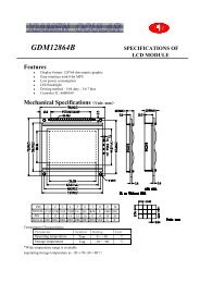 GDM12864B SPECIFICATIONS OF LCD MODULE ... - CircuitED