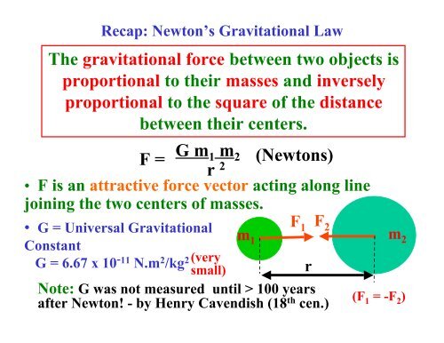 The Gravitational Force Between Two Objects Is Proportional To Their